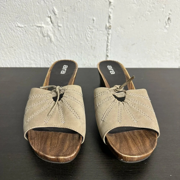 Ara Tan Leather Sandals - Picture 3 of 6